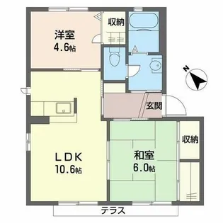 ウッディY(ワイ)【0102号室】の間取り
