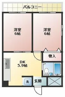 レイクサイドマンションカサイ【201号室】の間取り