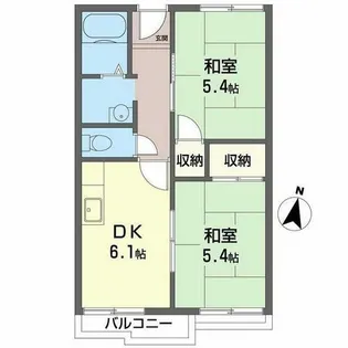 エガハイツ【0203号室】の間取り