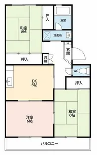 第三ハイツひらく【2階】の間取り