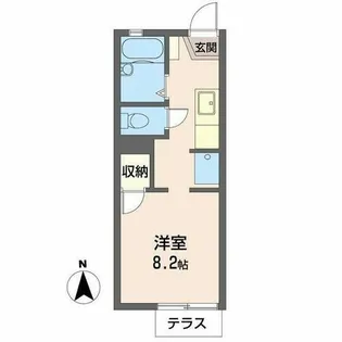 ラポール渚A棟【0102号室】の間取り