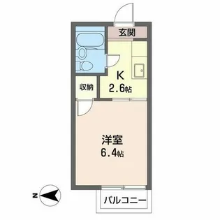 シャトー本町【0108号室】の間取り