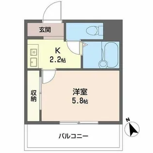 タウンコート中宮【0302号室】の間取り