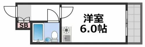 朝日プラザ天王寺東ピエ・タ・テール【5階】の間取り