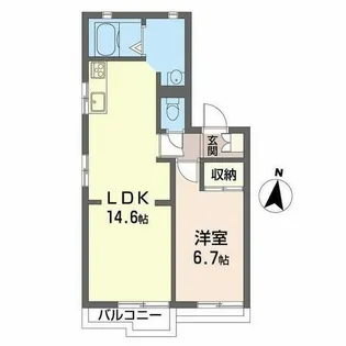 メゾン八代【0202号室】の間取り