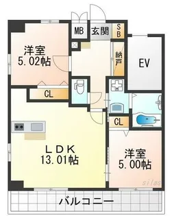 (仮称)杭瀬本町1丁目PJ【11階】の間取り