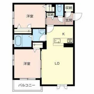 シャーメゾン愛【0201号室】の間取り