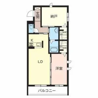 クレール 大領【0201号室】の間取り