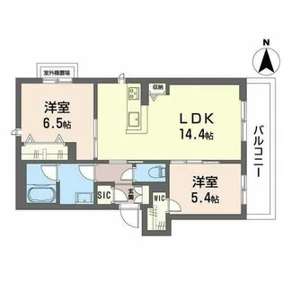 シャーメゾン ミモザ【0201号室】の間取り