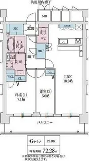 スプランディッド本町グラン【19階】の間取り