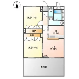 グランディールM【1階】の間取り
