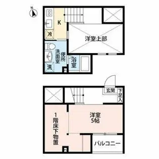 エクステンション K(エクステンションケー)【2階】の間取り
