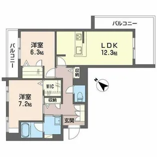 ShaMaison Mimosa Okubo【0201号室】の間取り