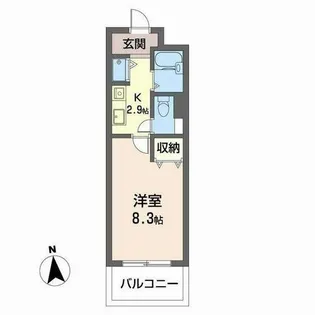 アビターレ六甲【0303号室】の間取り