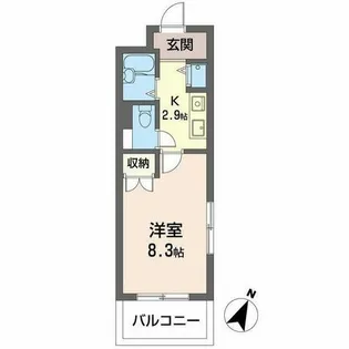 アビターレ六甲【0406号室】の間取り