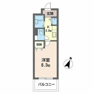 アビターレ六甲【0205号室】の間取り