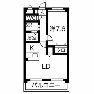 ピースフル・ムーン【303号室】の間取り
