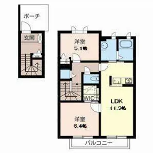 ソル上甲子園【0202号室】の間取り