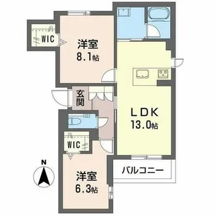 Familiar Ogo【0201号室】の間取り