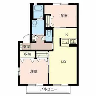 シャーメゾンリアン【0203号室】の間取り
