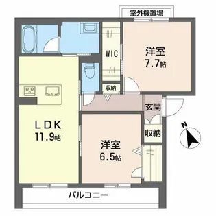 クレール【0301号室】の間取り