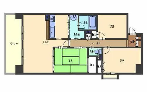 ジオコート栗東【1408号室】の間取り