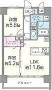 ルミエール北梅田【6階】の間取り