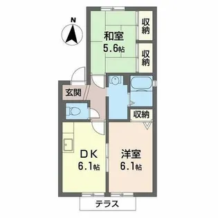 ラ・メール【0101号室】の間取り