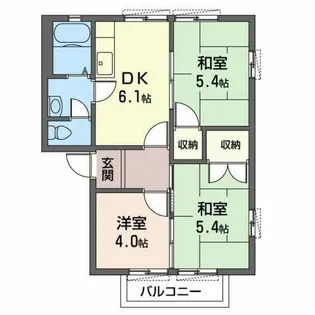 ディアスノバク【0205号室】の間取り