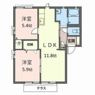サニーコート【0106号室】の間取り
