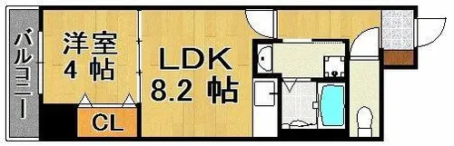 エストレーア薬院【6階】の間取り