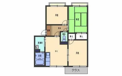 コーポ セルマーユ【0103号室】の間取り