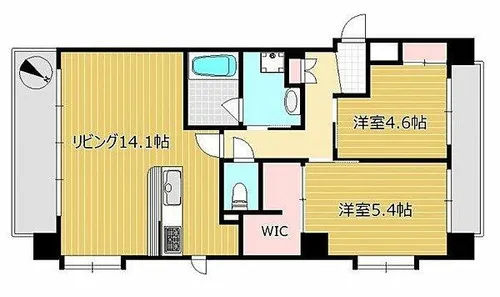 ラ・フルール博多駅南【12階】の間取り