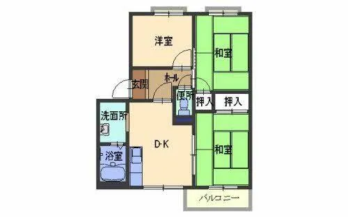 シティパレス南【0206号室】の間取り