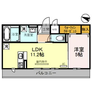 アソシエ高松東【3階】の間取り