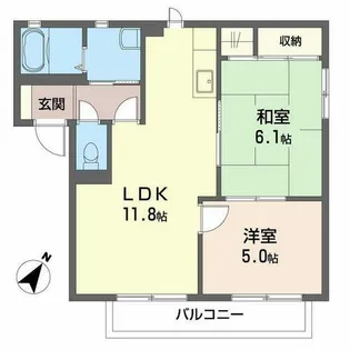 シティパレスII【2階】の間取り