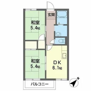 クワトルセゾン【0102号室】の間取り