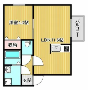 クレオン姪浜壱番館【3階】の間取り