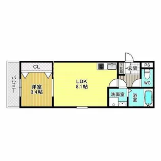 (仮称)ジーメゾン松原【2階】の間取り