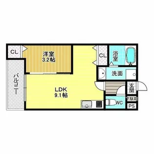 (仮称)ジーメゾン松原【2階】の間取り