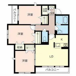 シャーメゾン若葉【A203号室】の間取り