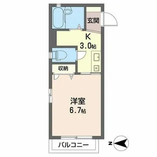 ボナール京阪【0203号室】の間取り