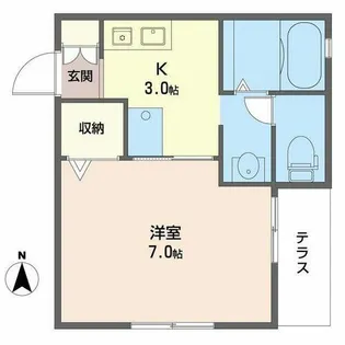 ペールカドゥ我孫子【0102号室】の間取り