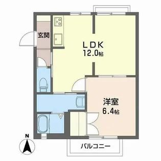 メゾンクレール【0101号室】の間取り