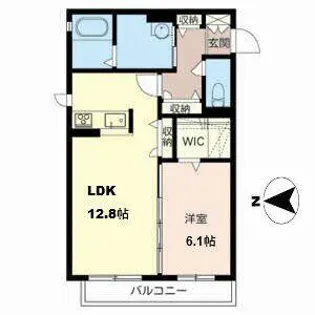シティハイム桑津【0201号室】の間取り