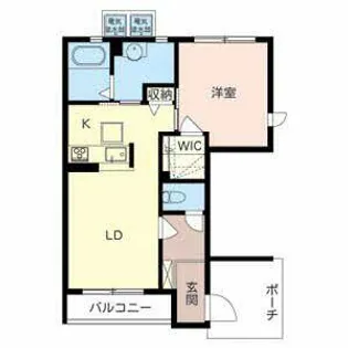 フィルモアーB【0103号室】の間取り