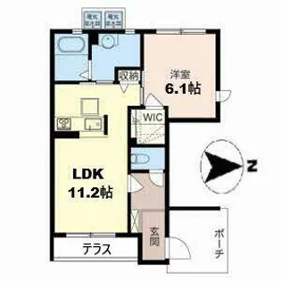 フィルモアーB【0103号室】の間取り