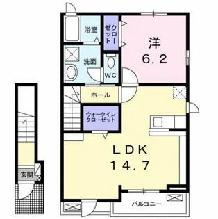フレスクーラ北島【2階】の間取り