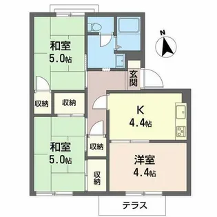 ネオコ-ポ狭山【0105号室】の間取り