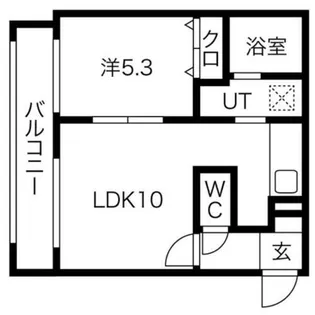 さくら館南円山【303号室】の間取り